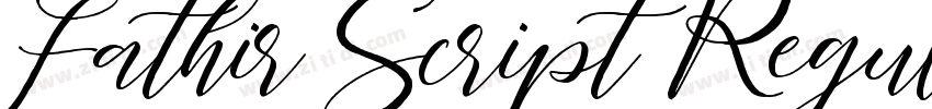 Fathir Script Regula字体转换